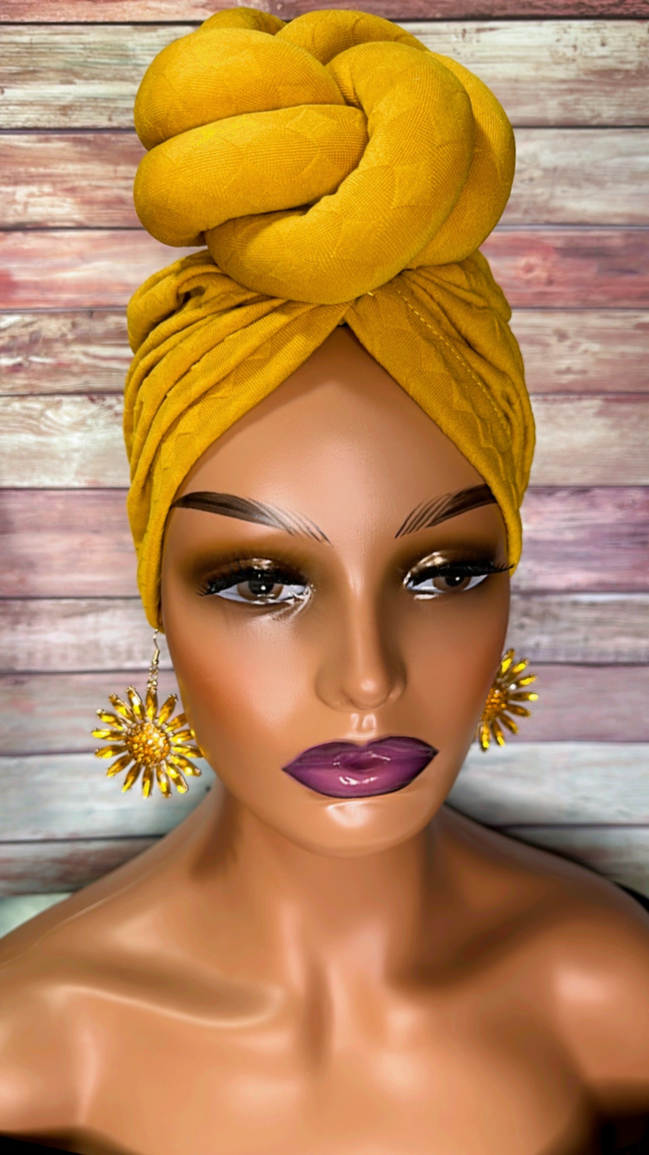 Prewrapped Turban Yellow - Myparadisejewelsboutique