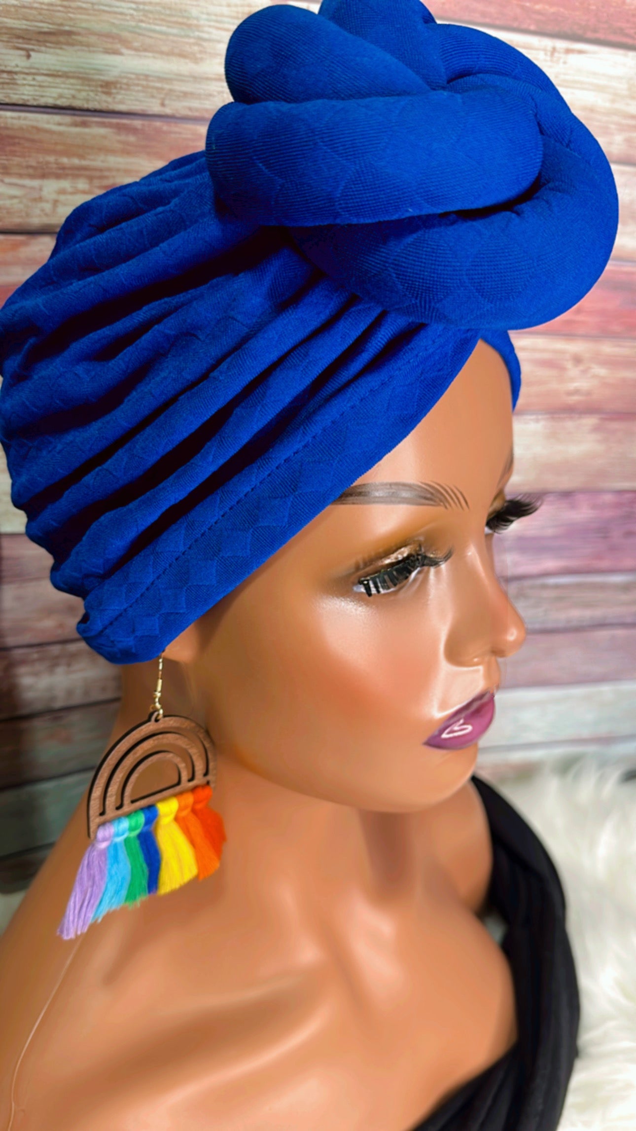 Prewrapped Turban Royal Blue - Myparadisejewelsboutique