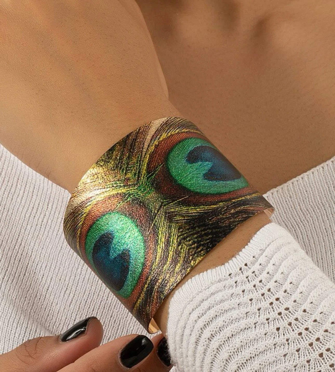 Pretty in Peacock(2 piece earring/bracelet set) - Myparadisejewelsboutique