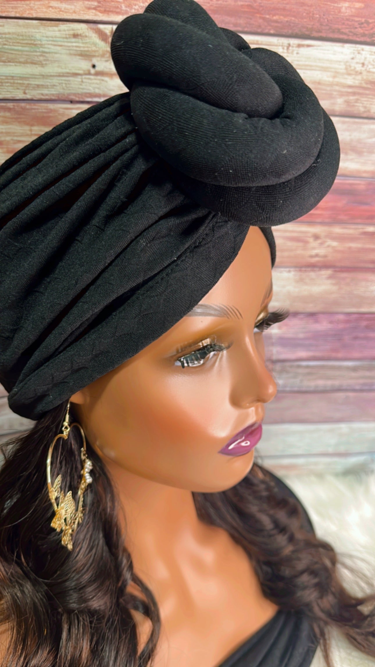 Prewrapped Turban Black - Myparadisejewelsboutique