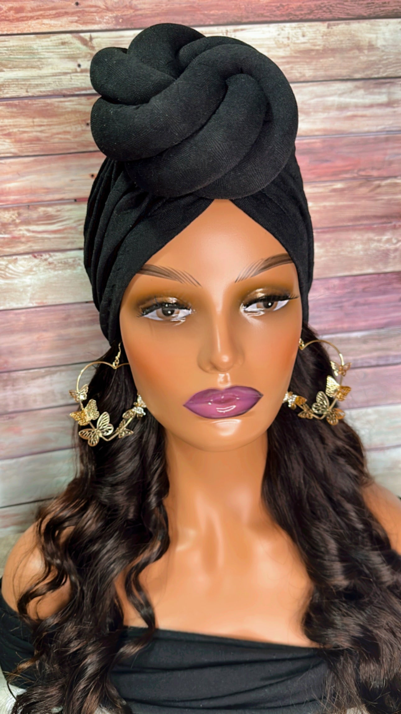 Prewrapped Turban Black - Myparadisejewelsboutique