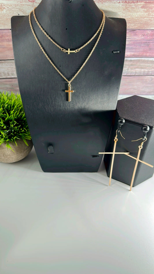 Crossed(Gold) - Myparadisejewelsboutique